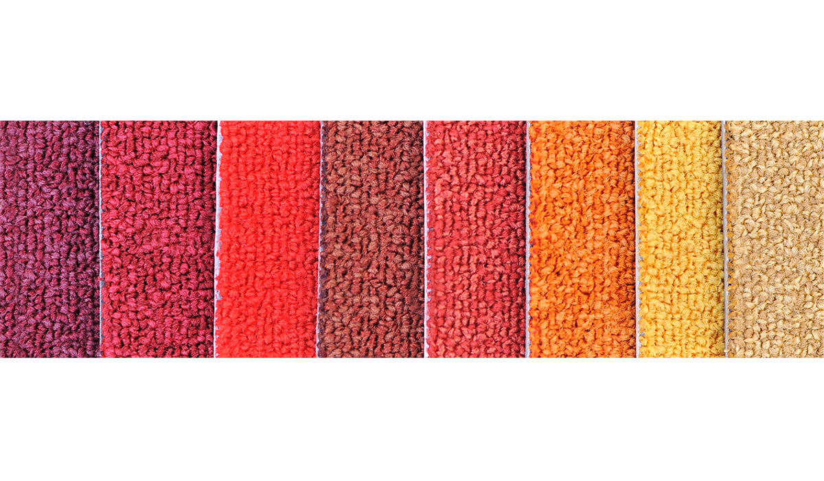 Motif warm color samples carpet